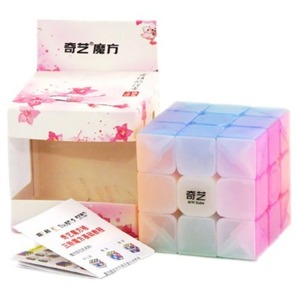 Qiyi warriorワット3 × 3 × 3スピードキューブラベルなし透明プロのマジックキューブパズルカラフルな教育玩具子供のため