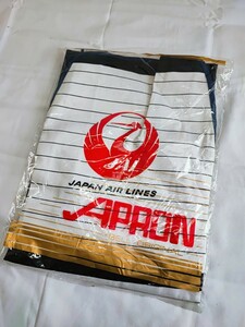 日本空港 JAL エプロン 未使用 昭和レトロ 当時物 コレクション JAPAN AIR LINES APRON BELL ORIGINAL ヴィンテージ オールド レア(021509)