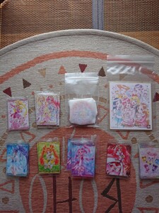 未使用品(中古) ドキドキ! プリキュア 関係 色紙 art - 缶バッジ - カードウェハース ～ 1円start