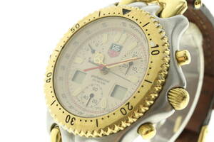 LVSP6-4-77 7T051-4 TAG HEUER タグホイヤー 腕時計 CG1123-0 プロフェッショナル クロノグラフ クォーツ 約80g メンズ コンビ ジャンク