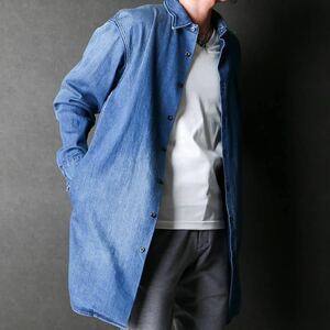 定価3.6万　junhashimoto shop coat デニムシャツ　3 ショップコート　ジュンハシモト　akm wjn