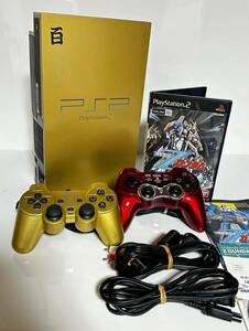 ★動作確認済★ SONY ソニー PlayStation2 SCPH-55000 GU SONY tプレイステーション2 PS2 プレステ2 百式 ゴールド コントローラー ソニー 