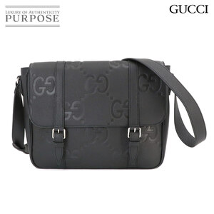 未使用 グッチ GUCCI GGスプリーム メッセンジャー ショルダー バッグ ブラック グレー 474137 GG Supreme Messenger Bag 90231349