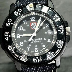 LUMINOX ルミノックス 3000シリーズ Ref.3001 ネイビーシールズ 腕時計 クオーツ アナログ カレンダー 岡山デニム 200M防水 新品電池交換済