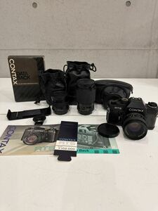 ★ CONTAX コンタックス RTS 一眼レフ フィルムカメラ レンズ DATA BACK セット 動作未確認 ジャンク出品 #D800 0412KA