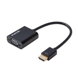 まとめ得 エレコム 変換アダプタ HDMI-VGA ブラック AD-HDMIVGABK2 x [2個] /l