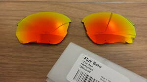 ★オークリー フラックベータ用 カスタム偏光レンズ FIRE RED Color Polarized 新品 Oakley Flak Beta Sunglasses