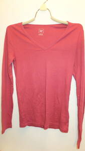 ★GAP★ギャップ長袖レディーストップスサイズM　Ladies V-Neck Long sleeve tops SizeM　着丈約61Cm　USED IN JAPAN