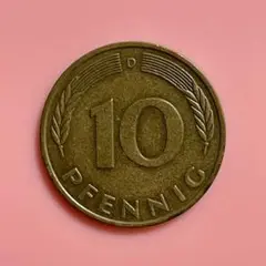 西ドイツ 10ペニヒ 硬貨/1978年/10PFENNIG葉/旧硬貨コイン古銭