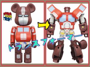 メディコム・トイ×タカラトミー★BE@RBRICK × TRANSFORMERS OPTIMUS PRIME BAPE(R) RED トランスフォーマー　ベアブリック medicom toy