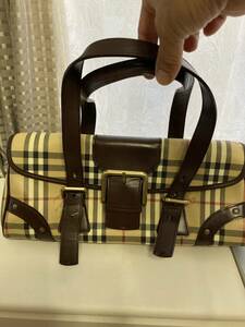 BURBERRY バーバリー レザー 本革ハンド バッグ