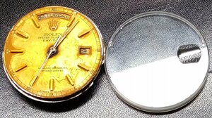 ROLEX ロレックス OYSTER PERPETUAL DAY-DATE デイデイト Ref.18038 cal.3055 ムーブメント ジャンク 文字盤 風防ガラス 竜頭欠品 水没？