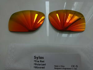 ★オークリー サイラス 用 カスタム偏光レンズ Polarized 新品　Oakley SYLAS Sunglasses RED