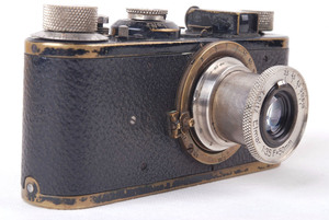 【並品】Leica/ライカ I C型 Elmar 50mm F3.5レンズ付き L39マウント ブラックペイントボディー1930年産