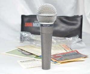 【A】USA Shure SM58 NOS? 未使用? 1976年頃 65,000円で購入 ビンテージ ダイナミックマイク ポーチ、書類付属