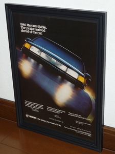 1985年 USA 洋書雑誌広告 額装品 1986 Mercury Sabre マーキュリー セイバー (A4size) / 検索用 店舗 ガレージ 看板 ディスプレイ サイン