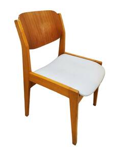 ② 天童木工 TENDO 水之江忠臣 ダイニングチェア (ブックチェア) 図書館椅子 Dining Chair Book Chair 検) チーク材 ヴィンテージ カリモク