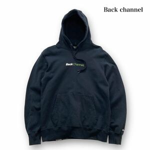 【Back channel】Official Logo Pullover Parka バックチャンネル センターロゴ バックプリントパーカー Hooded フーディ プルオーバー 黒