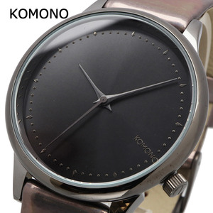 訳有特価！【KOMONO コモノ】KOM-W2803 新品未使用 メタルグレー カラー メンズ レディース ユニセックス クォーツ ブラック IP 腕時計