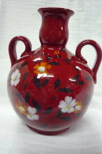 イタリー製　花瓶　壺　オブジェ　高さ26㎝　最大直径18㎝　陶器製　