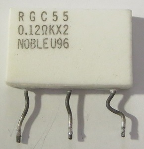 セメント充填固定抵抗器 0.12Ω アンプのプッシュプル回路に 1個 部品,パーツ,工作、修理 RGC55 