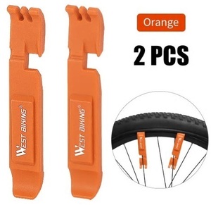 処分 リムを傷つけないプラスチック製タイヤレバー チェーン用ミッシングリンク接続 空気圧調整 2個セット オレンジ