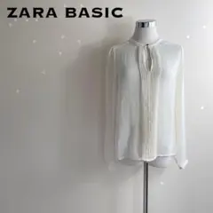 ZARA BASIC ザラベーシックノーカラートップス プルオーバートップス