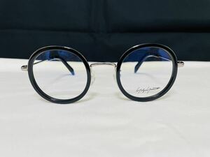Yohji Yamamoto ヨウジ ヤマモト メガネフレーム YY1025 613 未使用 美品 伊達眼鏡 丸メガネ ブラック シルバー ラウンド
