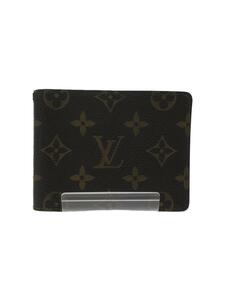 LOUIS VUITTON◆2つ折り財布/レザー/ブラウン/モノグラム/レディース