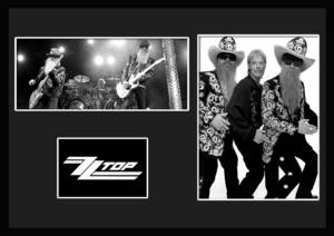 10種類!ZZ Top/ZZトップ/ジー・ジー・トップ/ROCK/ロックバンドグループ/証明書付きフレーム/BW/モノクロ/ディスプレイ (4-3W)