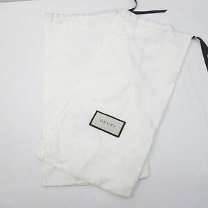 グッチ GUCCI シューズ保存バッグ 巾着 ロゴ ホワイト 白系 メンズ レディース