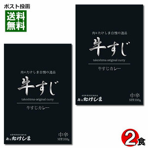 ご当地カレー 肉はたけしま 牛すじカレー 200g×2食お試しセット 