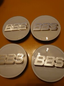 bbs BBS センターキャップ　白銀　70mm リング無し　4個セット