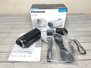 367■Panasonic　パナソニック　HC-V360M　デジタルハイビジョン　ビデオカメラ　通電確認済　付属OK　中古現状品