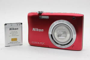 【美品 返品保証】 ニコン Nikon Coolpix S2900 レッド 5x バッテリー付き コンパクトデジタルカメラ s9470