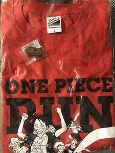 ONE PIECE RUN 2016 3月20日 Tシャツ L 未開封 記念品 非売品 ピンズ 赤 ルフィー ロー チョッパー ゾロ サボ