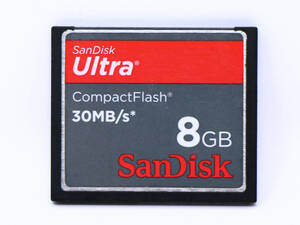 ★希少★【8GB】CFカード 8GB SanDisk Ultra 30MBs CompactFlash コンパクトフラッシュ★中古美品☆★