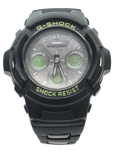 CASIO◆ソーラー腕時計・G-SHOCK/デジアナ/ステンレス/BLK/BLK