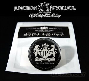 ★JUNCTION PRODUCE/ジャンクション プロデュース★オリジナル 缶バッジ/ブラックベース×ホワイトロゴ【1個】