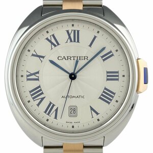 カルティエ CARTIER クレ ドゥ ローマン W2CL0002 腕時計 SS PG 自動巻き シルバー メンズ 【中古】