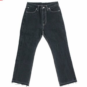 22SS【新品・定価24,200円】O代官山別注【EXCLUSIVE】soe NEW JEANS size0 ブラック ソーイ ニュー ジーンズ カットオフ デニムパンツ