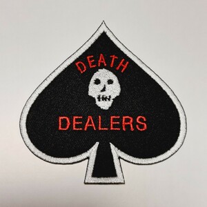 DEATH DEALERS スカル 刺繍 ワッペン / 稀少　輸入　バイク　ハーレーダビッドソン　