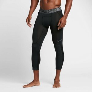 新品タグ付き 2017SUMMERモデル 黒 ナイキ プロ ハイパークール NIKE PRO 3/4タイツ L ランニング トレーニング コンプレッション