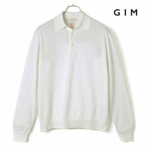 ◆【GIM(ジム)/春夏/シーアイランドコットン18G長袖ニットポロシャツ】[gim2380021-M]