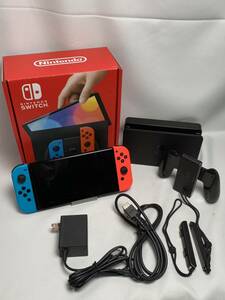 Nintendo Switch ニンテンドースイッチ 本体 有機ELモデル ネオン HEG-S-KABAA 中古品