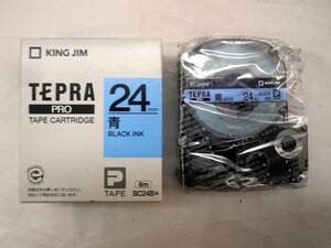 キングジム　テプラPRO　テープカートリッジ　24mm　青