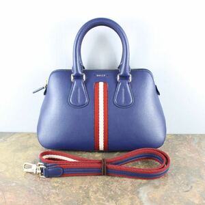 BALLY DAINTY DOME TYPE LINE LEATHER 2WAY SHOULDER BAG/バリードームタイプレザー2wayショルダーバッグ