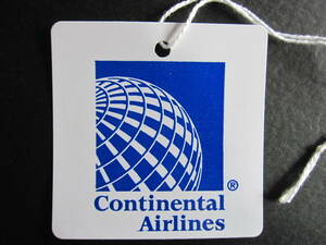 コンチネンタル航空■Continental Airlines■地球儀ロゴ■ユナイテッド航空■機内持込手荷物タグ■ヴィンテージ■1990