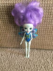 2021 Mattel Enchantimals Patter Peacock Doll with Purple Hair Wings 6" Tall 海外 即決
