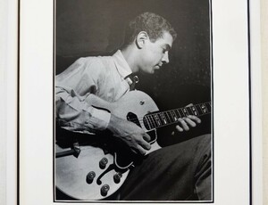ケニー・バレル/John Lenkins Album Recording Session Photo 1957/アートピクチャー額装品/Kenny Burrell/Vintage Guitar/gibson P-90